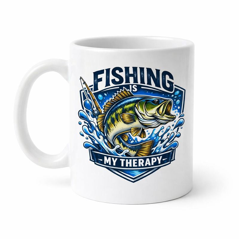 Mug " Fishing is my therapy"